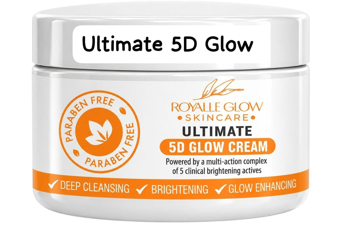 Royalle Ultimate 5D Glow Cream 250ml – Moisturising Brightening Cream with Niacinamide, Alpha-Arbutin and Kojic Acid