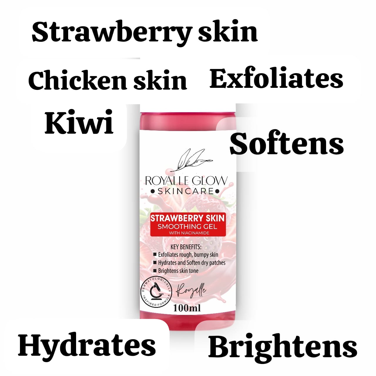 Royalle Glow Strawberry Skin Gel (Keratosis Pilaris Treatment) 100ml