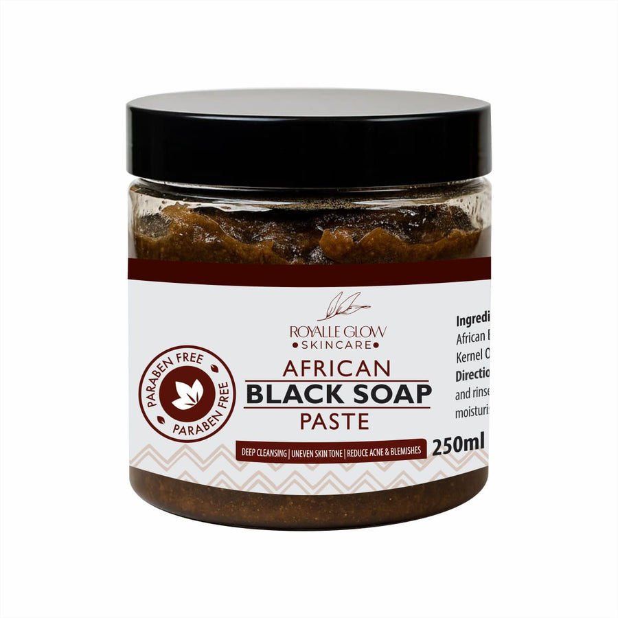 Royalle Glow Skincare African Black Soap Paste 250ml