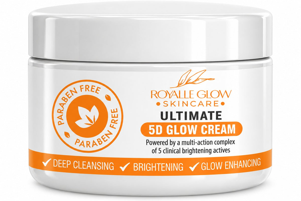 Royalle Ultimate 5D Glow Cream 250ml – Moisturising Brightening Cream with Niacinamide, Alpha-Arbutin and Kojic Acid