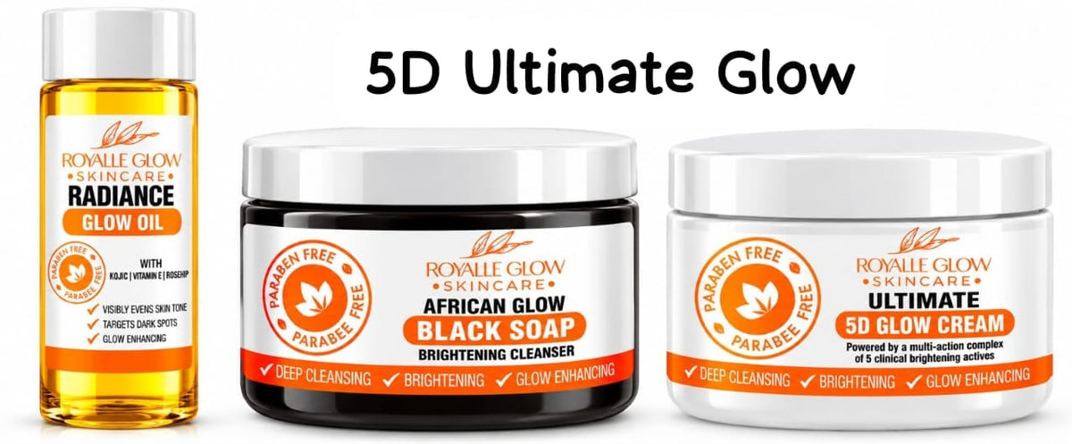 Royalle Glow 5D Ultimate Radiance Trio – 3-Piece Brightening Skincare Set