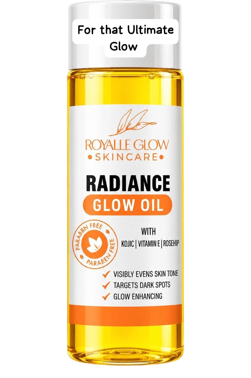 Royalle Radiance Glow Oil 100ml – Botanical Skin Oil with Kojic Dipalmitate, Vitamin E and Rosehip Oil