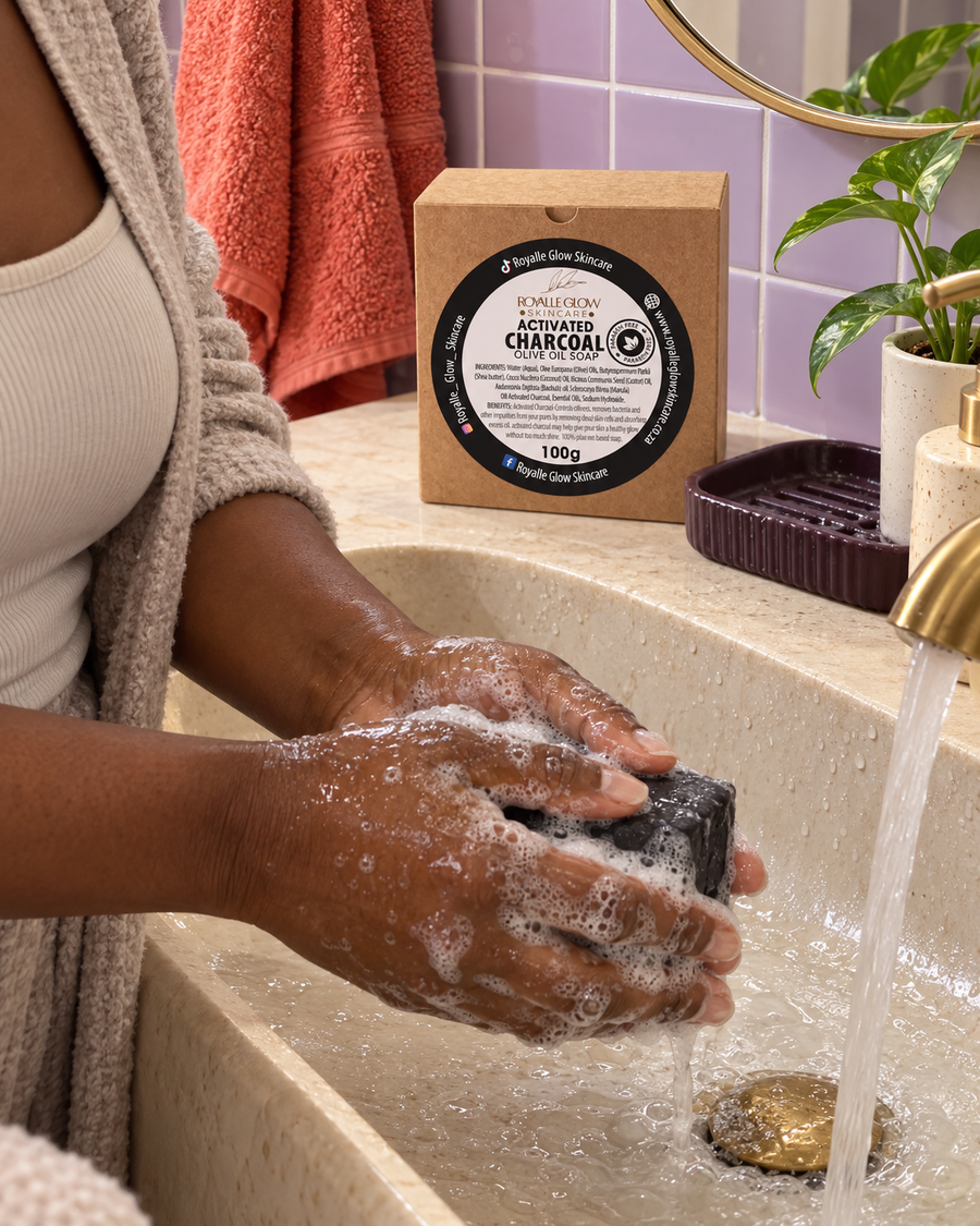 Activated Charcoal Soap 100g in an everyday setting