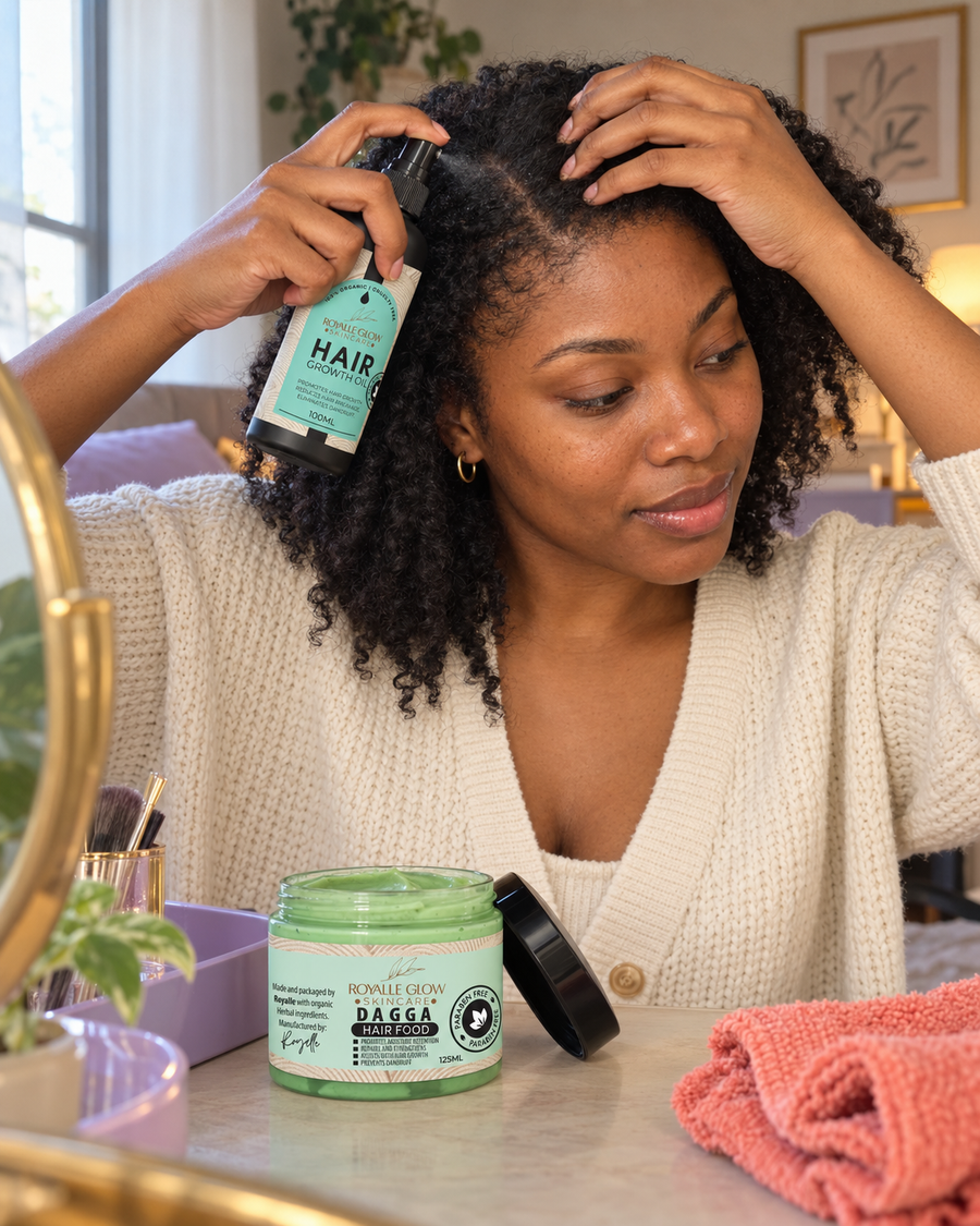 Red Onion Hair Growth Kit in an everyday setting