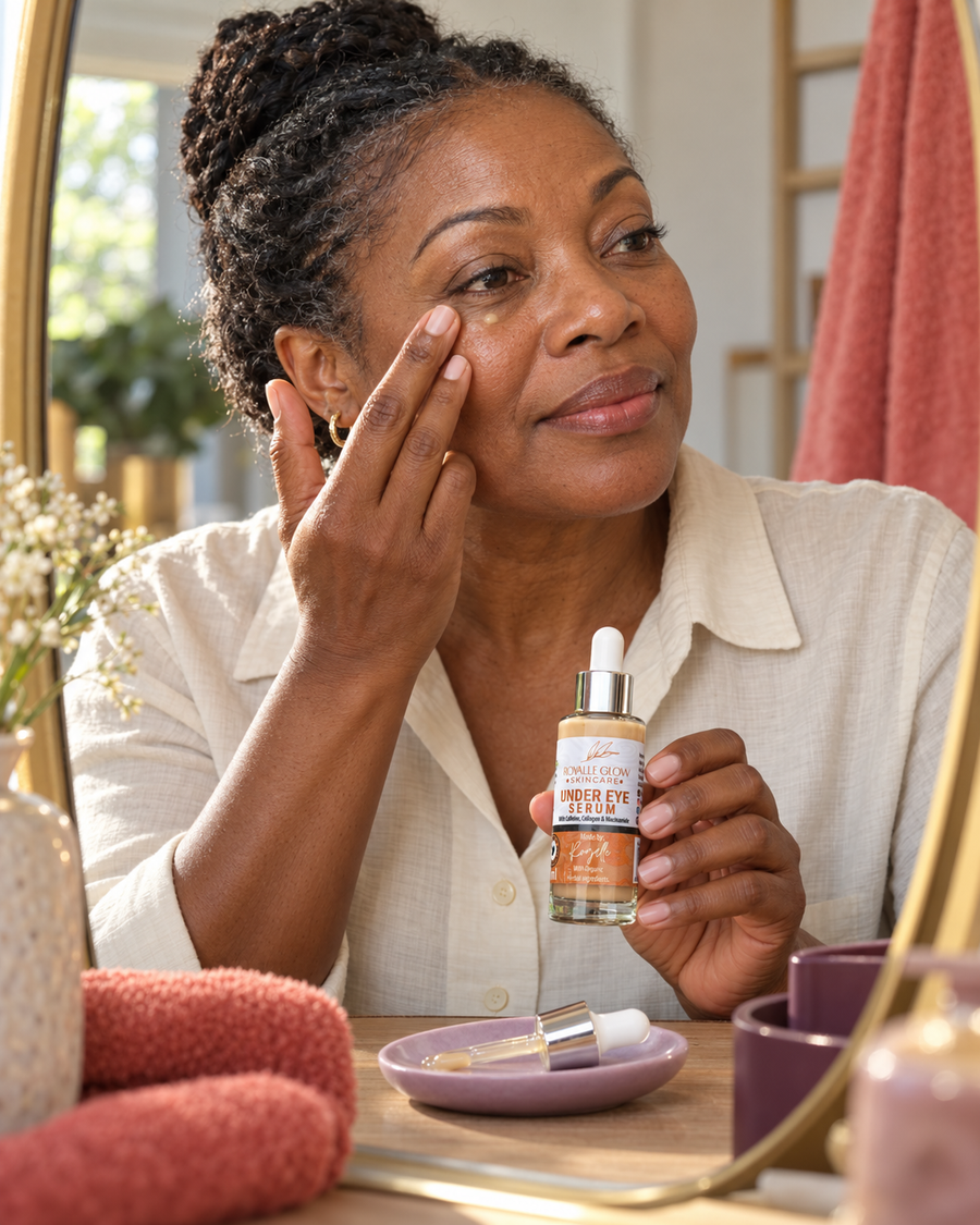 Royalle Glow Under-Eye Serum 30ml in an everyday setting