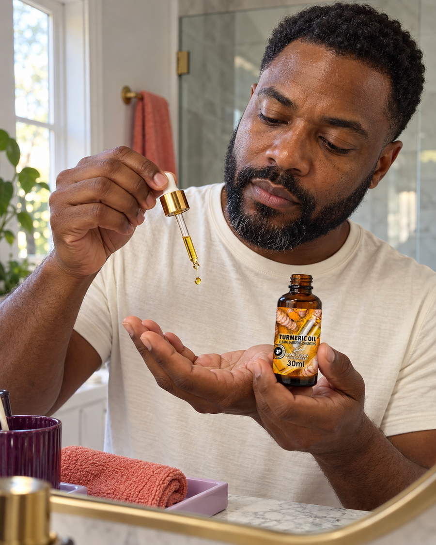 Turmeric Oil 30ml in an everyday setting